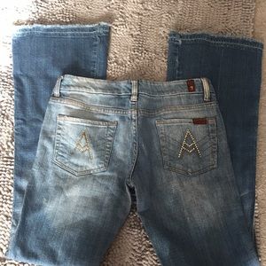 Low rise flare leg seven for all mankind jeans